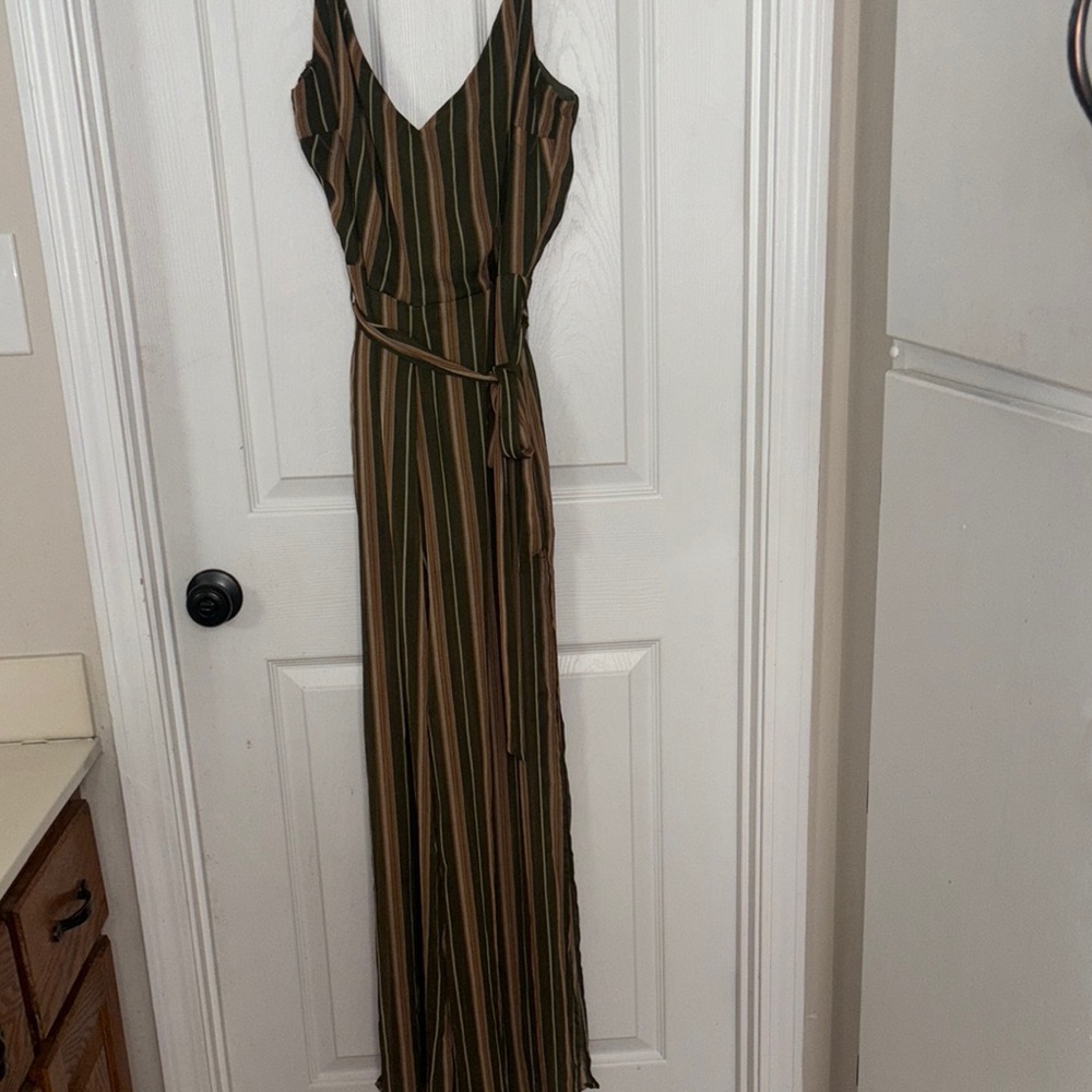 Striped Green and Brown Jumper - Picture 3 of 5